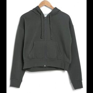 Z By Zella Day Out Zip Hoodie in Green Urban Size Large